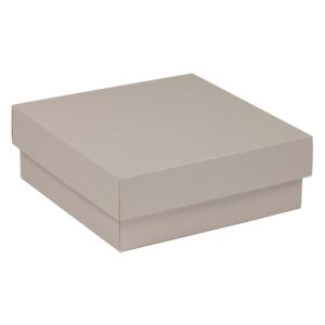 Dárková krabička s víkem 200x200x70/40 mm, šedá