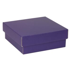 Dárková krabička s víkem 200x200x70/40 mm, fialová
