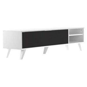 TV stolek SYMBIOSIS Prism 165 cm, bílá/černá