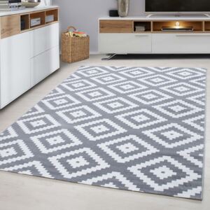 Ayyildiz Kusový koberec moderní Plus 8005 šedý geometrický 160x230 cm