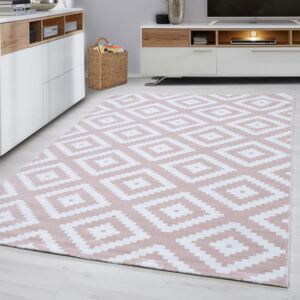 Ayyildiz Kusový koberec moderní Plus 8005 růžový geometrický 080x150 cm