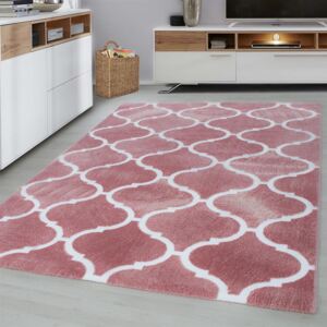 Ayyildiz Kusový koberec moderní Toscana 3180 růžový vzorovaný 080x150 cm