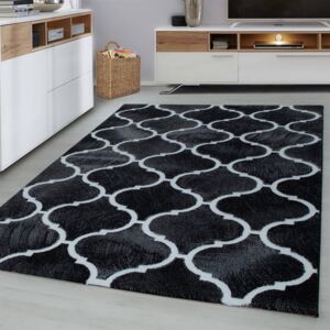 Ayyildiz Kusový koberec moderní Toscana 3180 šedo-černý vzorovaný 080x150 cm