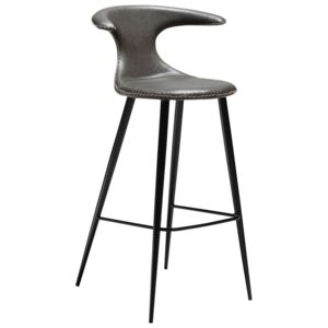 Šedá čalouněná barová židle DAN-FORM Flair, 101 cm