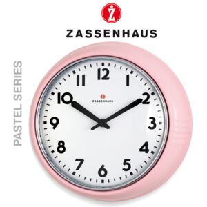 Retro nástěnné hodiny růžové 24 cm - Zassenhaus