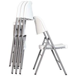 BRIMO Skládací židle BRIMO bílá - 4 ks