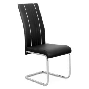 Tempo Kondela Židle, černá / bílá + chrom, LESANA