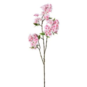 Umělá květina Gasper větvička broskvoně růžová 90cm