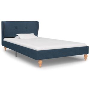Rám postele modrý textil 90 x 200 cm