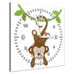 Tištěný obraz s hodinami Opička na laně ZP4145A_1AI