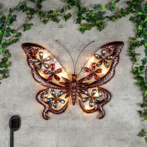 LED Solární svítící motýl, 66 x 50 cm