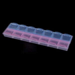 Plastový box / zásobník 6x21,5x2 cm - modrá ledová růžová