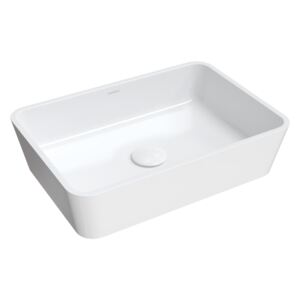 Omnires PARMA PARMAUNBP Umyvadlo na desku 50x35, litý mramor, bílá - Omnires