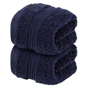 Möve by Livarno Home Luxusní ručník pro hosty, 30 x 50 cm, 2 kusy (tmavě modrá) (100337983003)