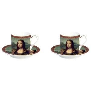 Easy Life porcelánové šálky a podšálky na espresso Mona Lisa 2x75ml