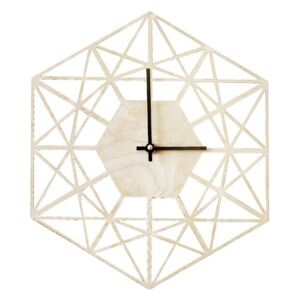 Dřevěné nástěnné hodiny Net Clock