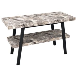 Sapho TWIGA umyvadlový stolek 120x72x50 cm, černá mat/šedý kámen