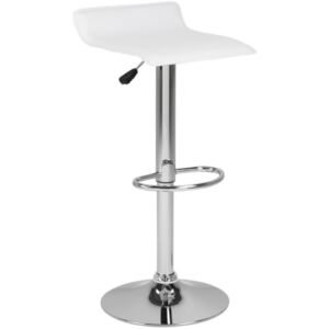 SCANDI Bílá koženková barová židle Dany 75 cm