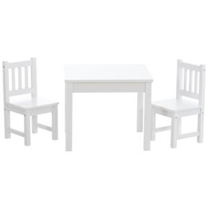 Dětská sedací souprava židlí a stolu Mides (SET 2+1) Barva Bílá