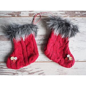 Ponožky pletené červené