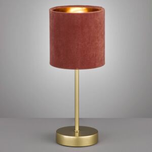 Stolní lampa Aura, zlatá, stínidlo růžová/zlatá