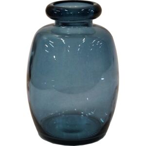 Skleněná váza tvar - nebesky modrá