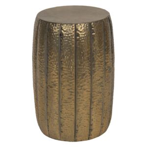 Bronzový dekorační kovový odkládací stolek Alicce - Ø 33*50 cm