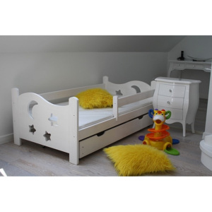 Dětská postel STAR, bílá, 70x160cm