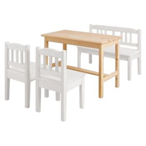 Drewmax AD242 - Jídelní stolek dětský z masivní borovice 75x38x50cm - Dub