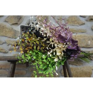 CERINO Umělá květina "penízek" tmavě fialová 110cm 1ks větvičky