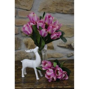 CERINO Umělá květina Tulipán kytice 7 květů - 50 cm fialová 1ks