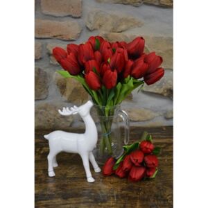 CERINO Umělá květina Tulipán kytice 35cm 9 květů červené 1ks
