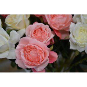 CERINO Umělá květina Růže 50cm růžová 1ks