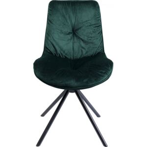 KARE DESIGN Zelená čalouněná jídelní židle Mila