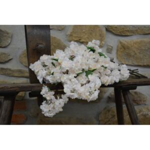 Cerino umělá větvička třešňový květ 65cm bílý