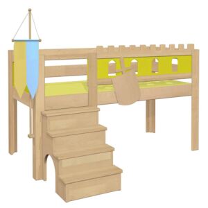 DeBreuyn Dětská dřevená postel DeBreyun Deluxe Hrad Mid-High