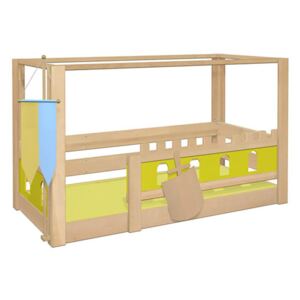 DeBreuyn Dětská dřevěná postel DeBreyun Deluxe Hrad nizká