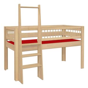 DeBreuyn Dětská dřevěná postel DeBreyun Deluxe Kubu červená