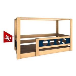 DeBreuyn Dětská dřevěná postel DeBreyun Deluxe Pirate modrá