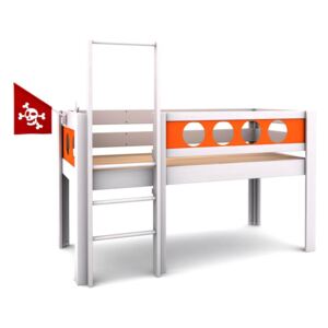 DeBreuyn Dětská dřevěná postel DeBreyun Deluxe Pirate oranžová