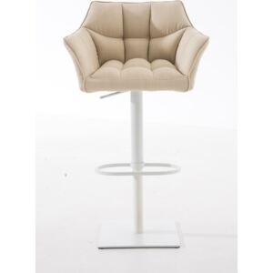 Barová židle Damas W1 ~ látka, bílý rám Barva Krémová