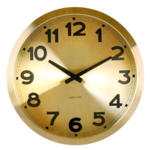 Nástěnné hodiny Gold Station alu sweep movement 40cm - Karlsson