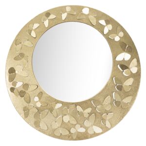 Zlaté nástěnné zrcadlo Mauro Ferretti Natur, 75x2,5x75 cm