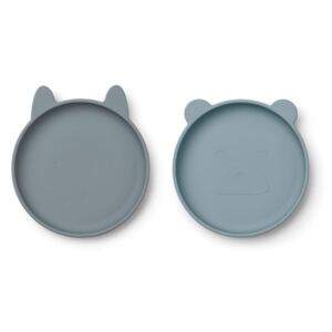 Liewood Olivia Sada silikonových talířů 2 ks Modrá