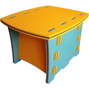 Pěnový stoleček - Žluto-modrá
