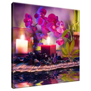 Obraz na plátně Stylová kompozice Orchidej a relax 30x30cm 1981A_1AI