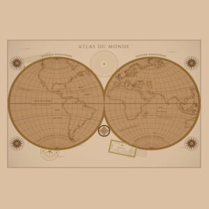 Fototapeta GLIX - Atlas du Monde Vintage + lepidlo ZDARMA Papírová tapeta - 254x184 cm