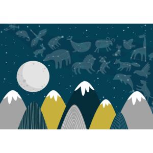 Fototapeta GLIX - Big Stars Little Mountains + lepidlo ZDARMA Papírová tapeta - 254x184 cm