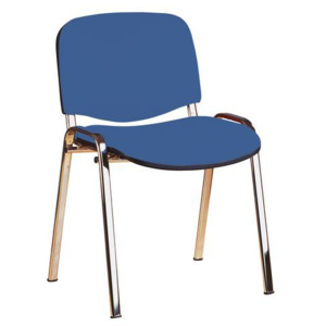 Konferenční židle ISO Velours Chrom, modrá