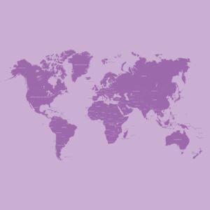 Fototapeta GLIX - Modern World Map Purple + lepidlo ZDARMA Vliesová tapeta - 368x254 cm